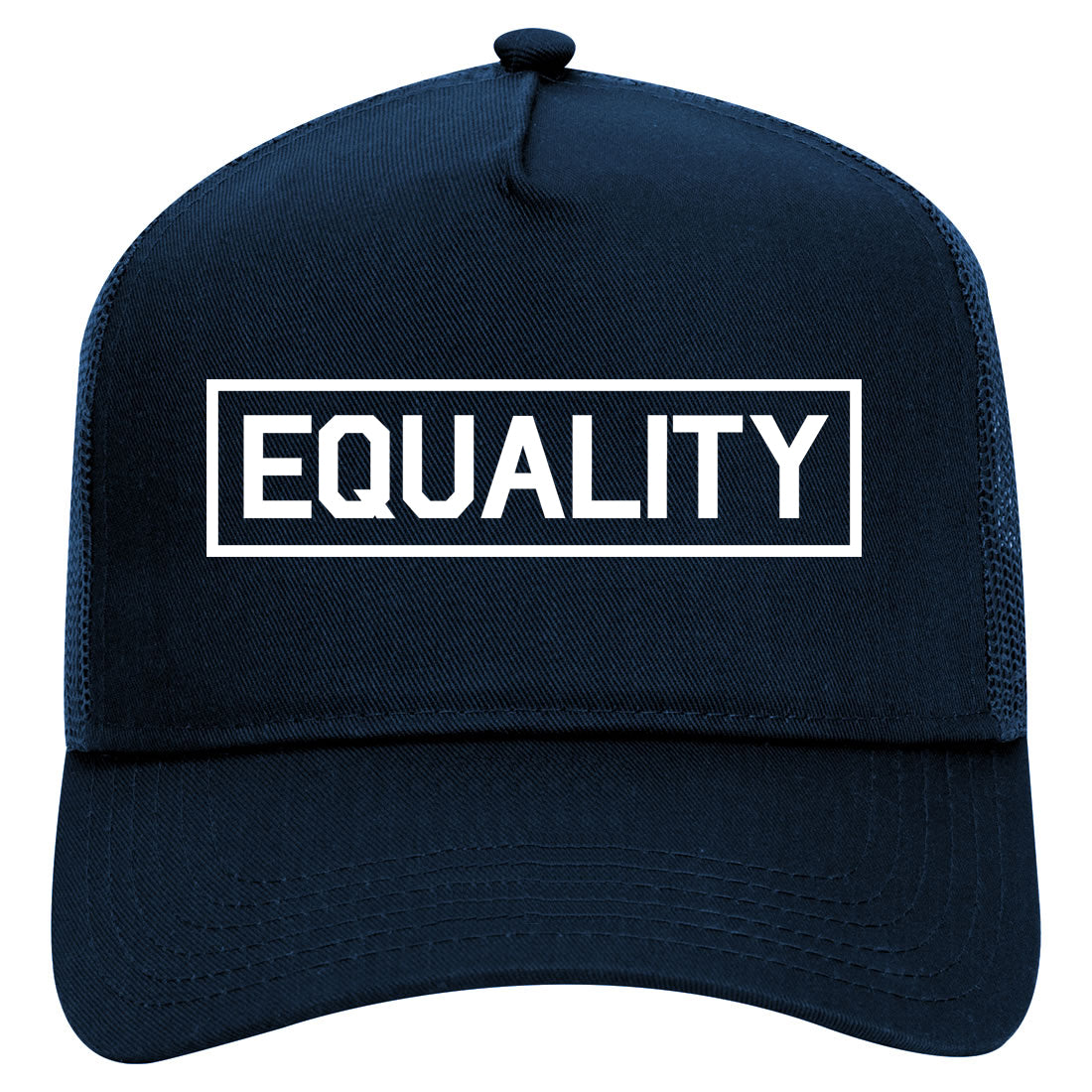 Equality Equal Rights Mens Mesh Trucker Hat Navy Blue