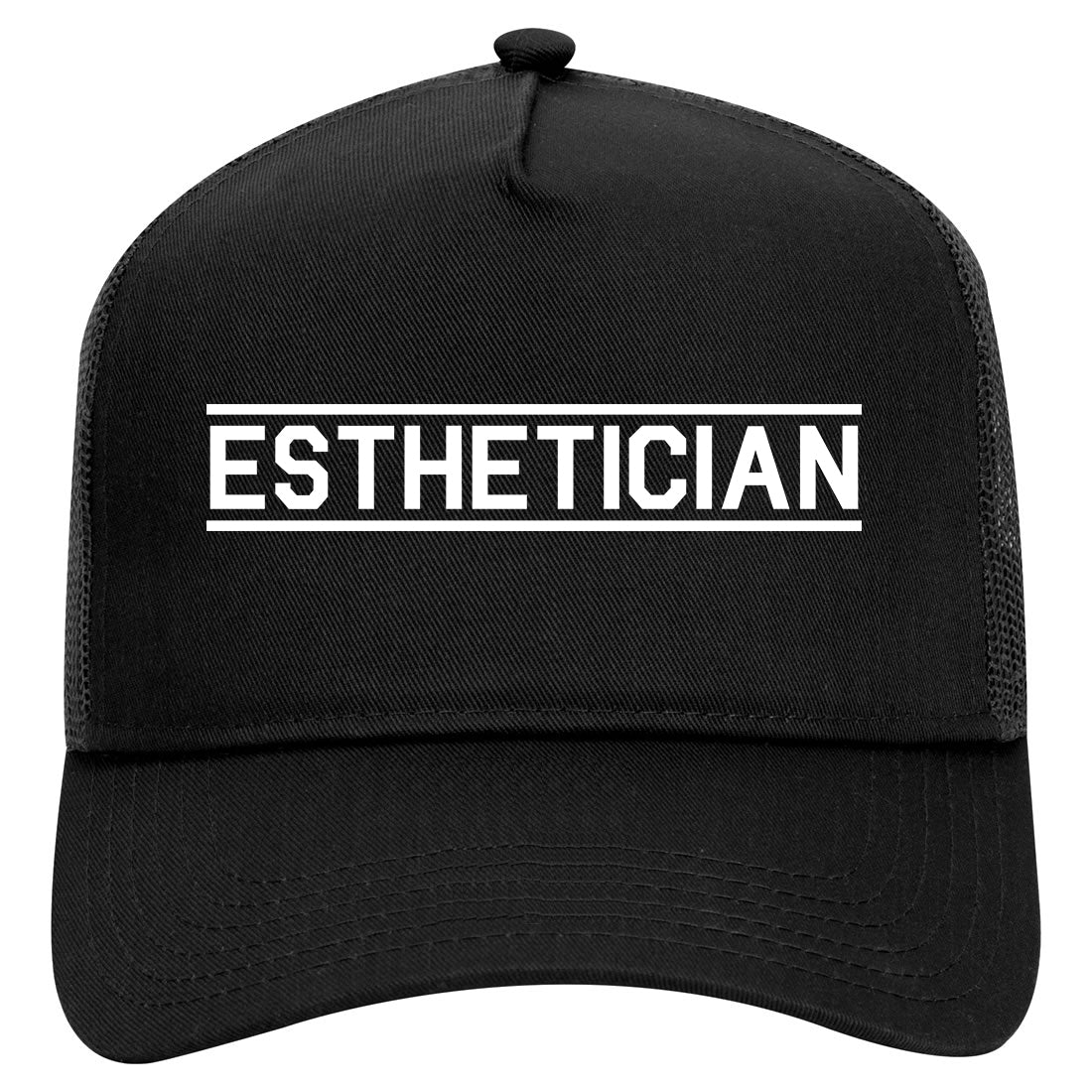 Esthetician Mens Mesh Trucker Hat Black