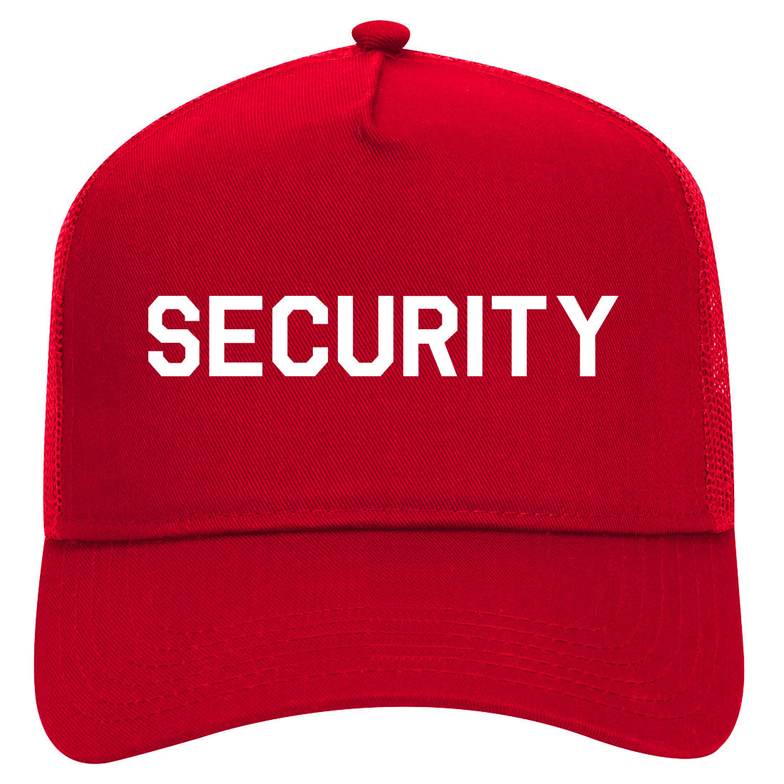 Event Security Uniform Mens Mesh Trucker Hat Red
