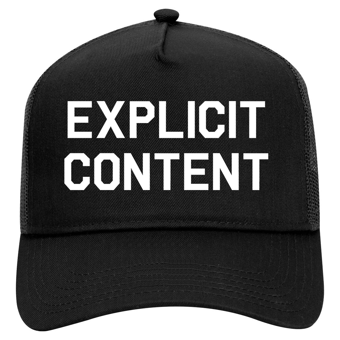 Explicit Content Mens Mesh Trucker Hat Black