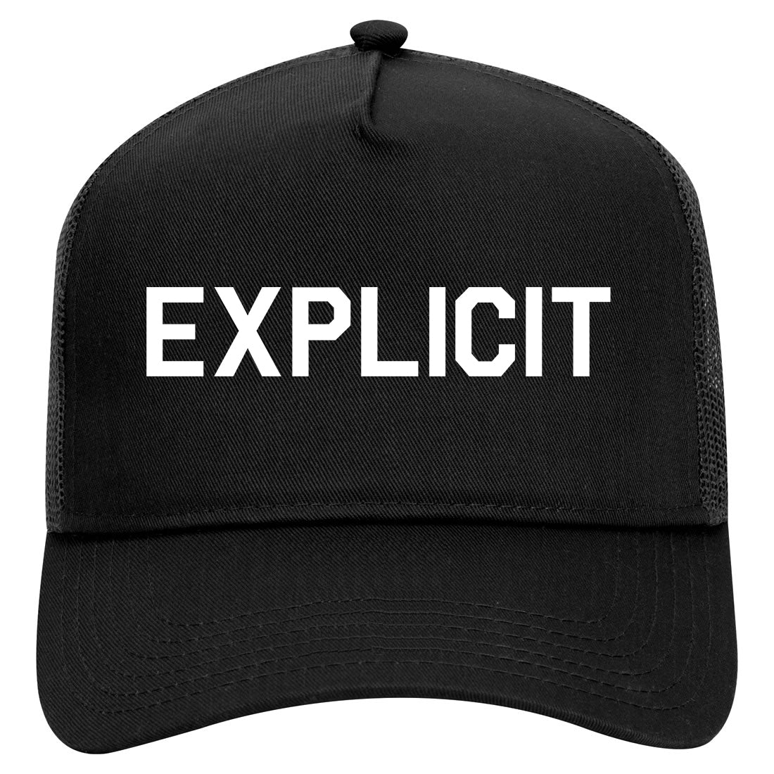 Explicit Mens Mesh Trucker Hat Black
