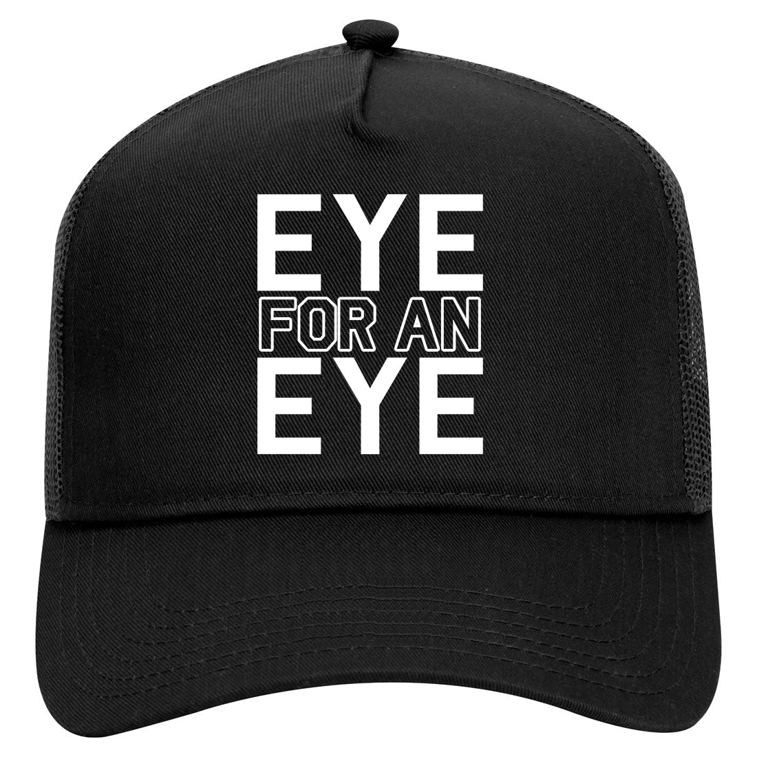Eye For An Eye Mens Mesh Trucker Hat Black