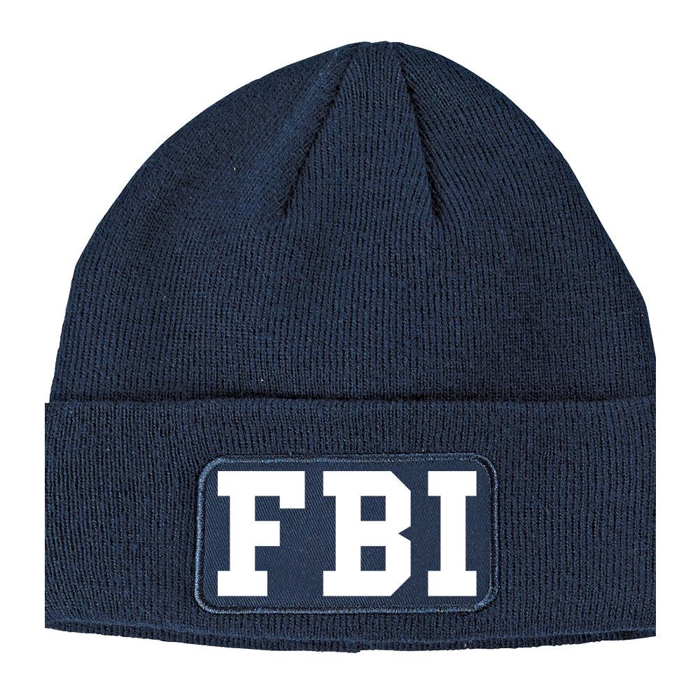 FBI Law Enforcement Winter Knit Adult Beanie Hat Navy Blue