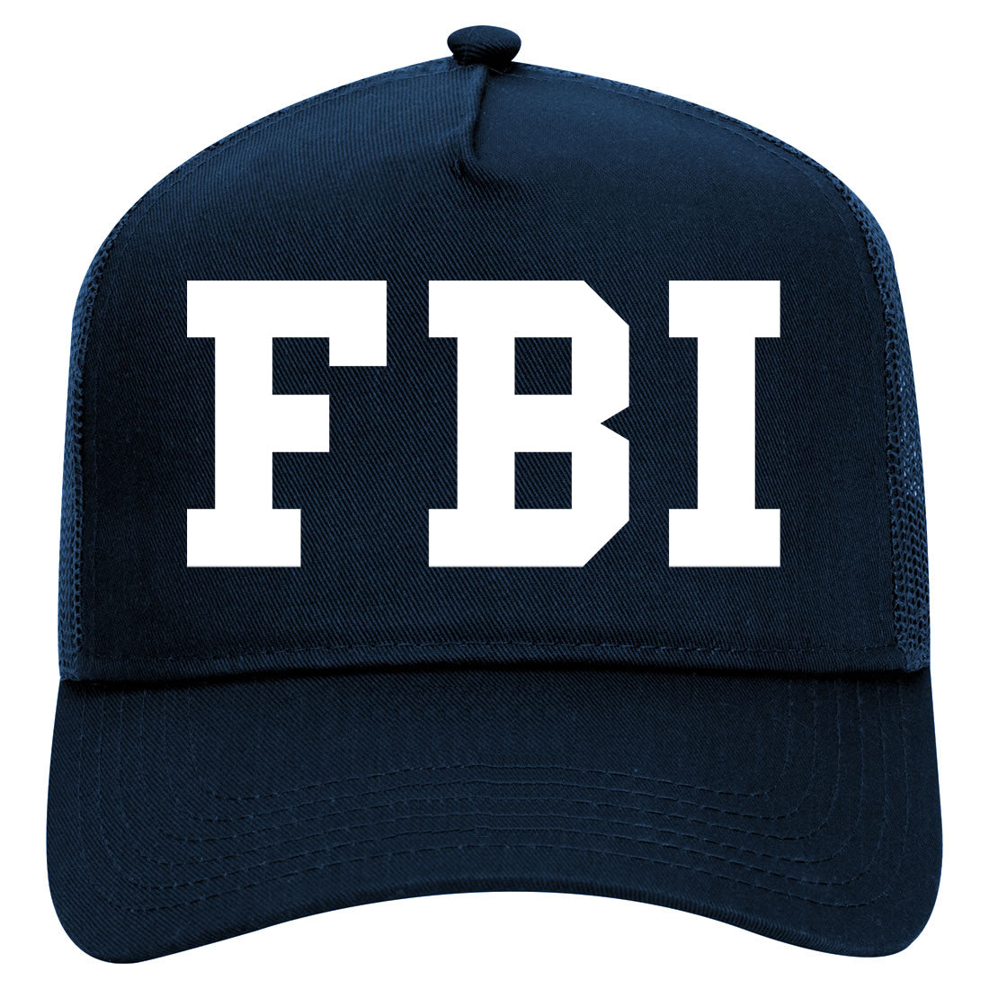 FBI Law Enforcement Mens Mesh Trucker Hat Navy Blue