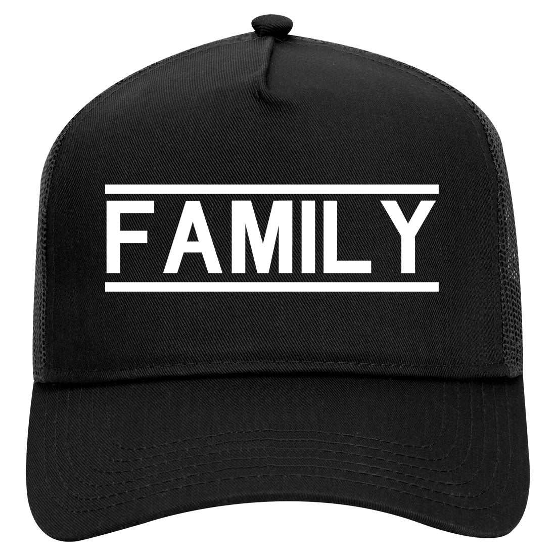Family Fam Squad Mens Mesh Trucker Hat Black