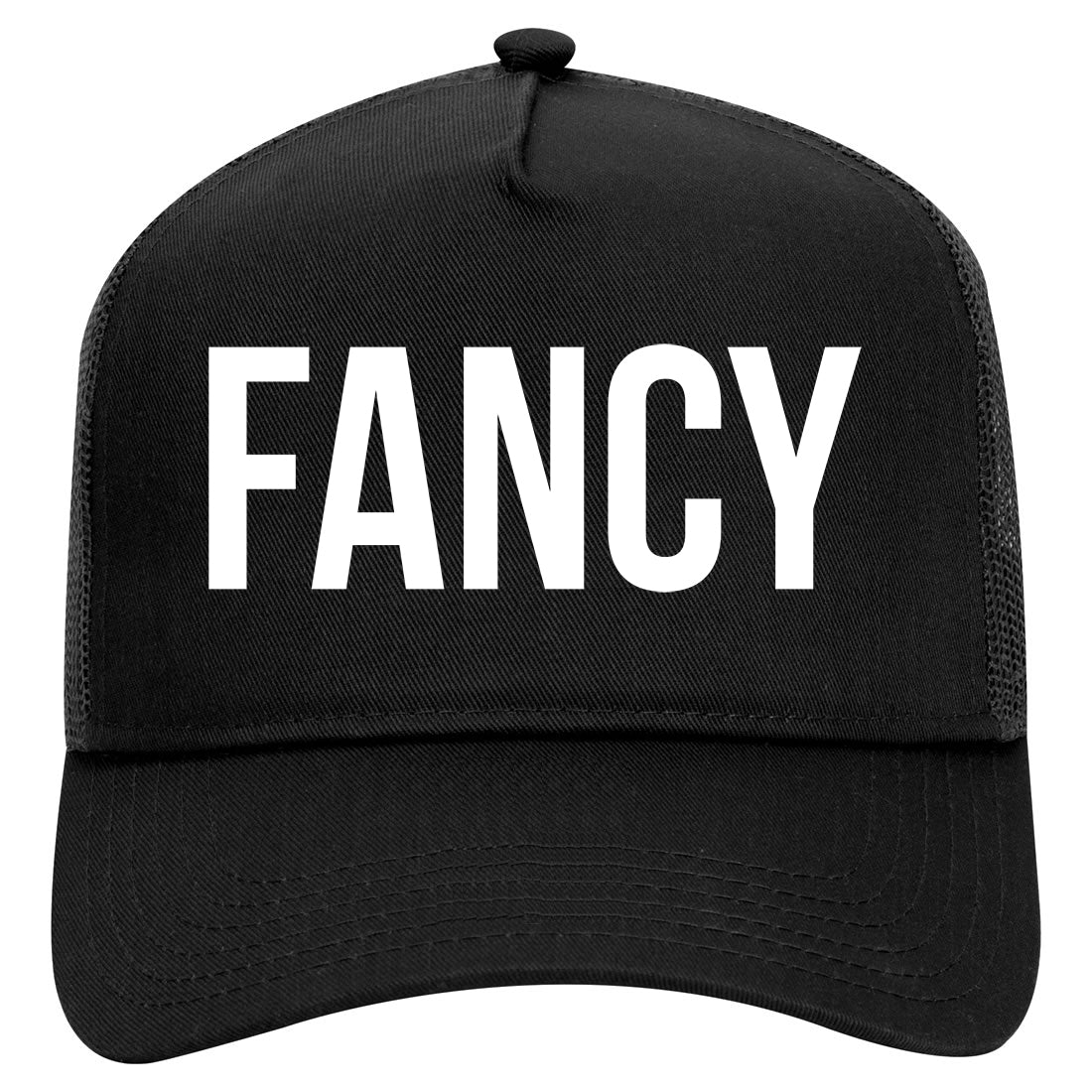 Fancy Mens Mesh Trucker Hat Black