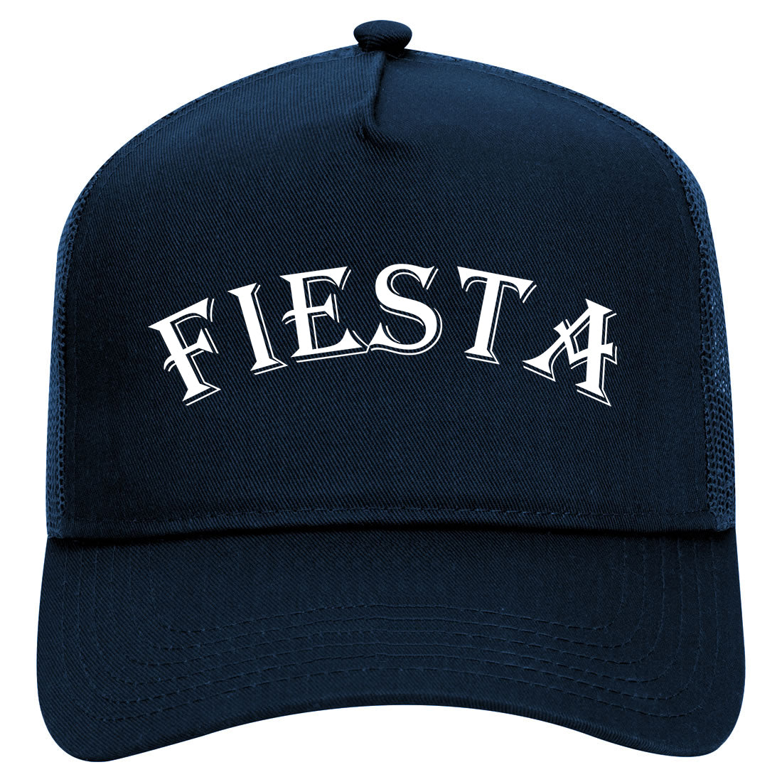 Fiesta Party Cinco De Mayo2 Mens Mesh Trucker Hat Navy Blue