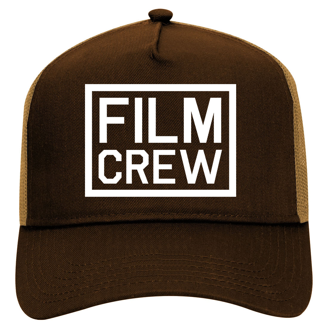 Film Crew Mens Mesh Trucker Hat Brown