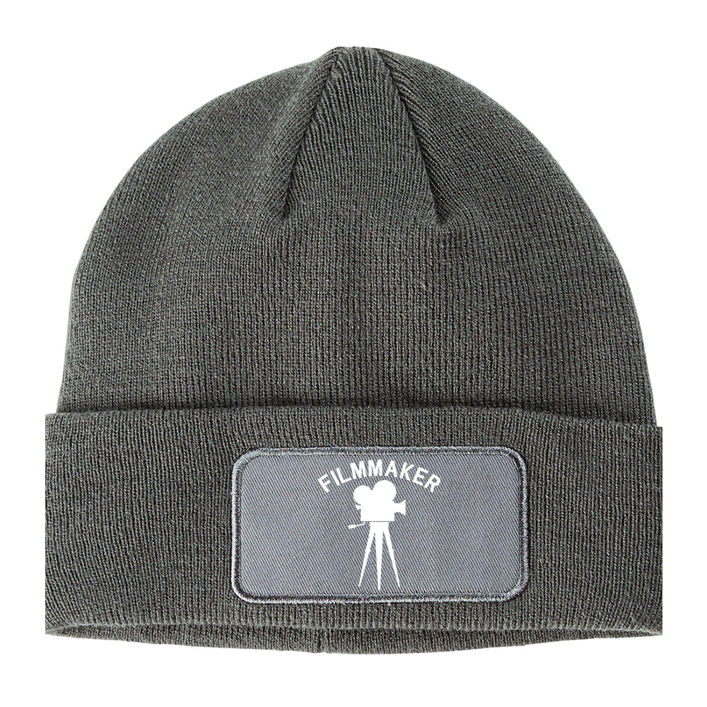 Filmmaker Camera Winter Knit Adult Beanie Hat Grey