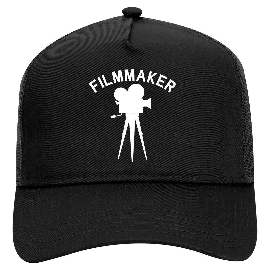 Filmmaker Camera Mens Mesh Trucker Hat Black