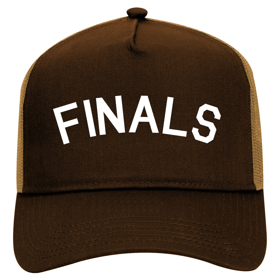 Finals Sports Mens Mesh Trucker Hat Brown