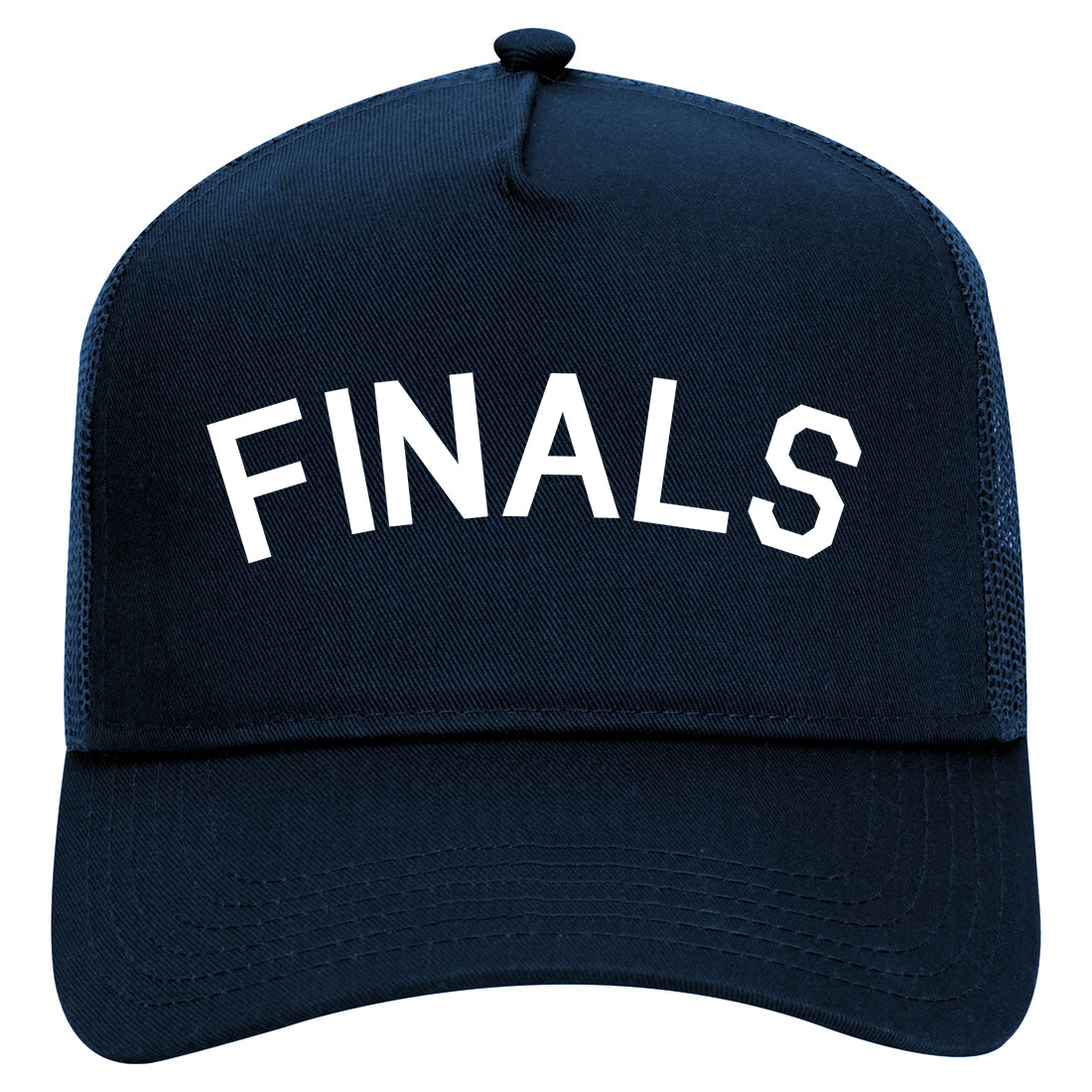 Finals Sports Mens Mesh Trucker Hat Navy Blue