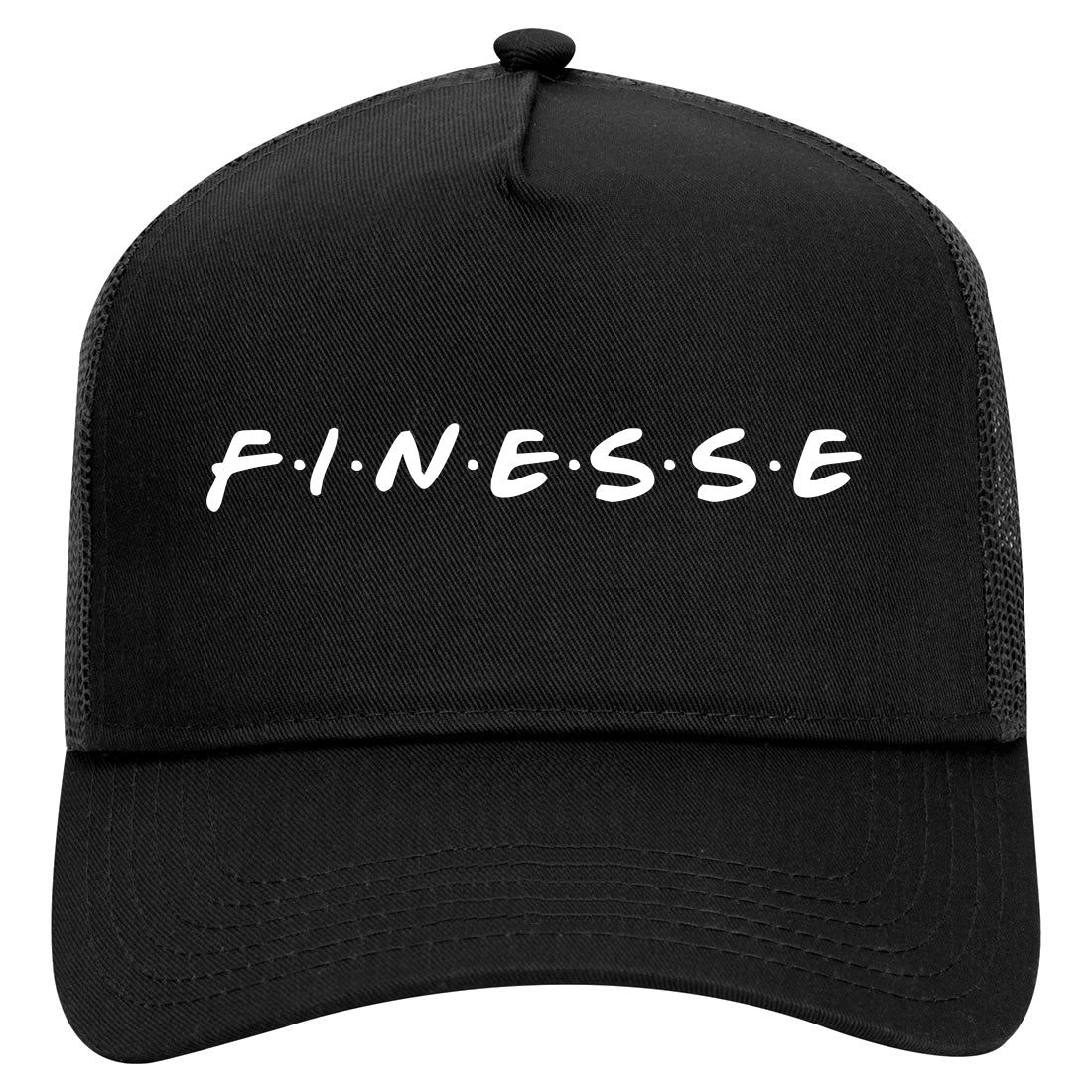 Finesse Friends Mens Mesh Trucker Hat Black