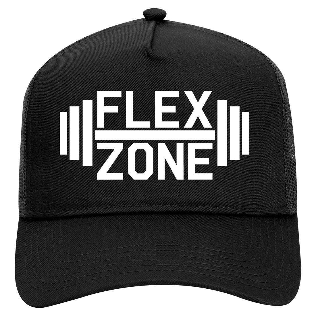Flex Zone Fitness Gym Mens Mesh Trucker Hat Black