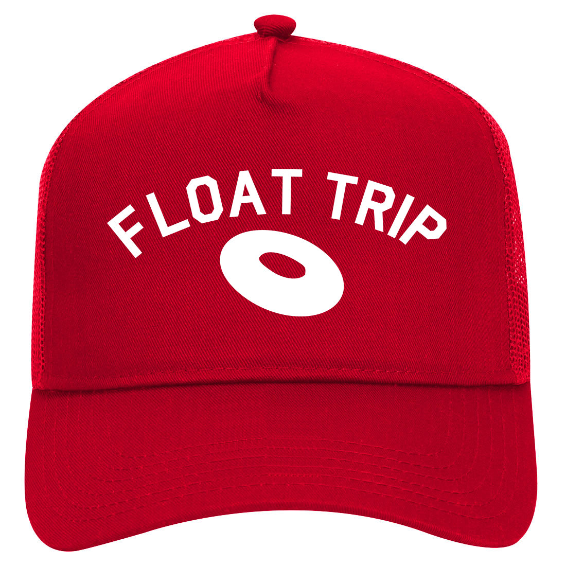 Float Trip River Mens Mesh Trucker Hat Red