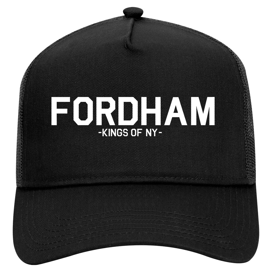 Fordham Rd The Bronx Mens Mesh Trucker Hat Black