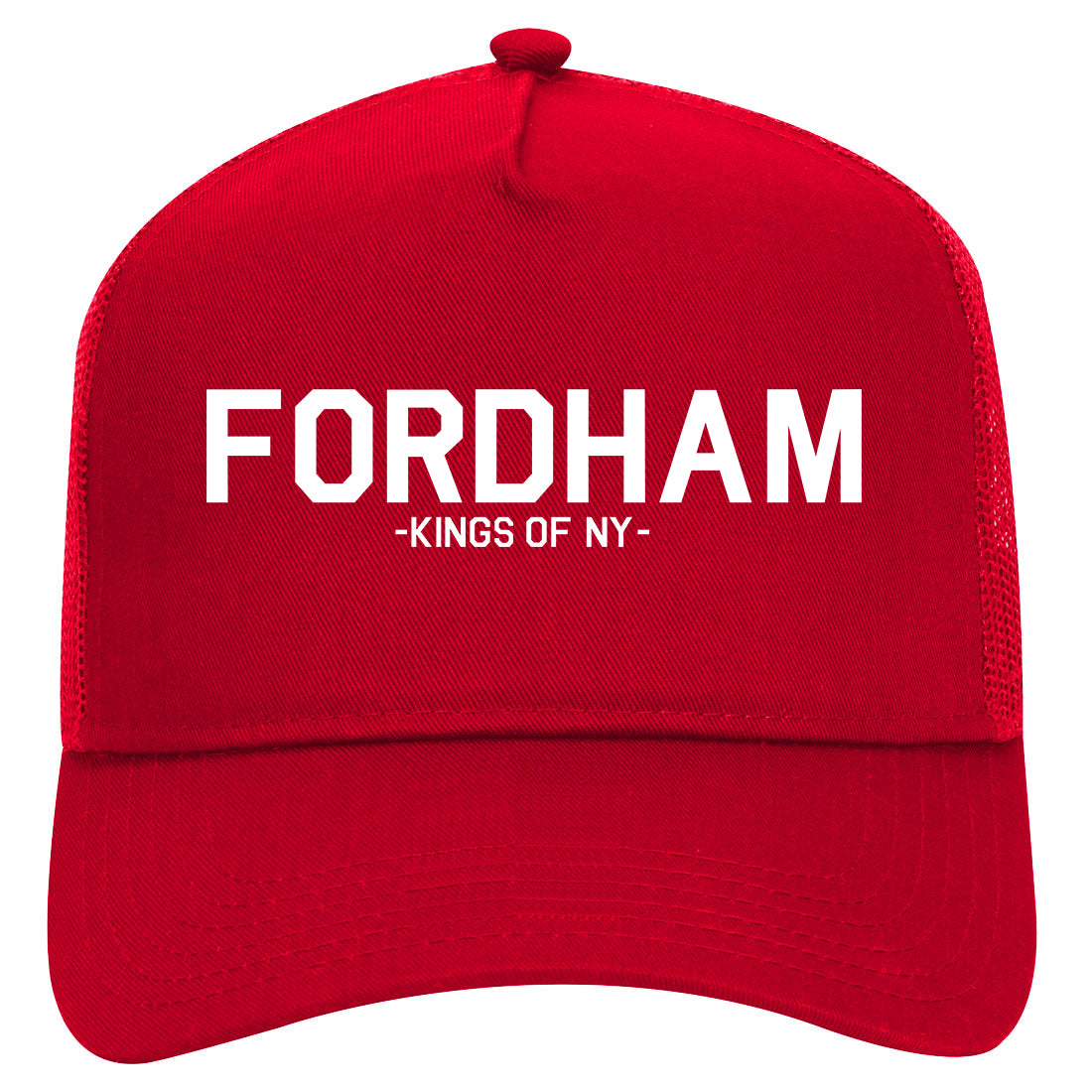 Fordham Rd The Bronx Mens Mesh Trucker Hat Red