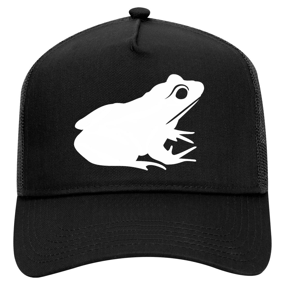 Frog Animal Mens Mesh Trucker Hat Black
