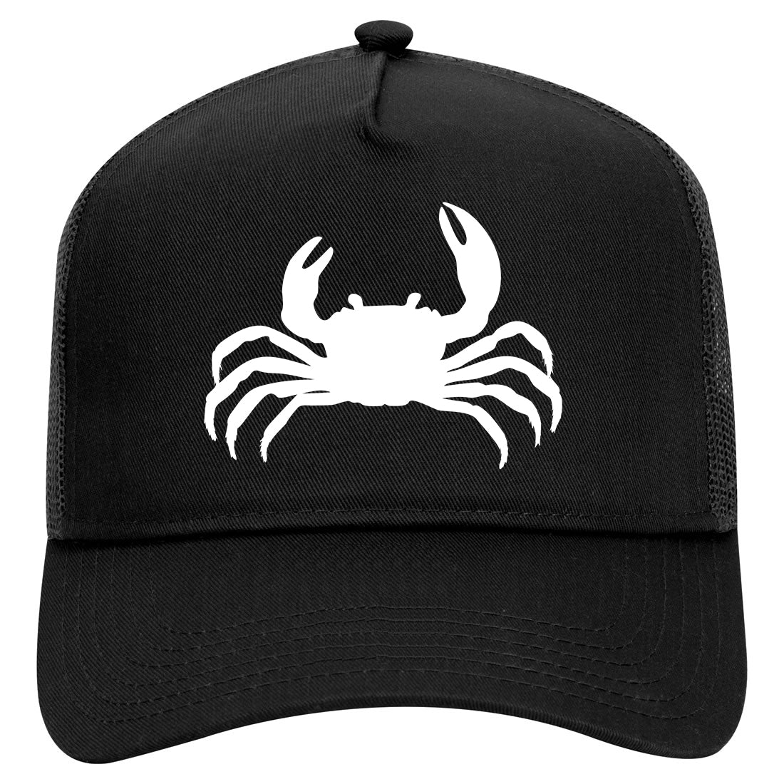 Funny Crab Mens Mesh Trucker Hat Black