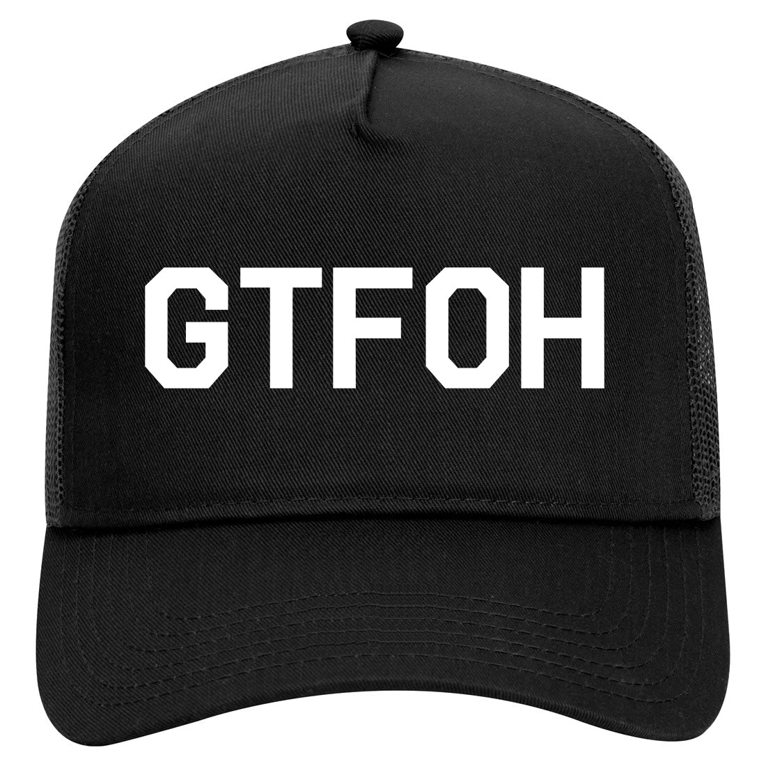 GTFOH Mens Mesh Trucker Hat Black