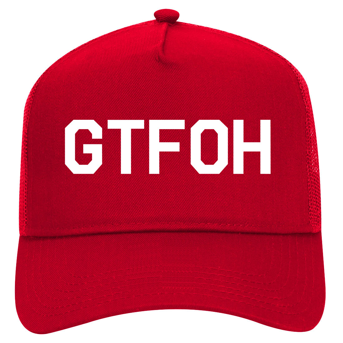 GTFOH Mens Mesh Trucker Hat Red