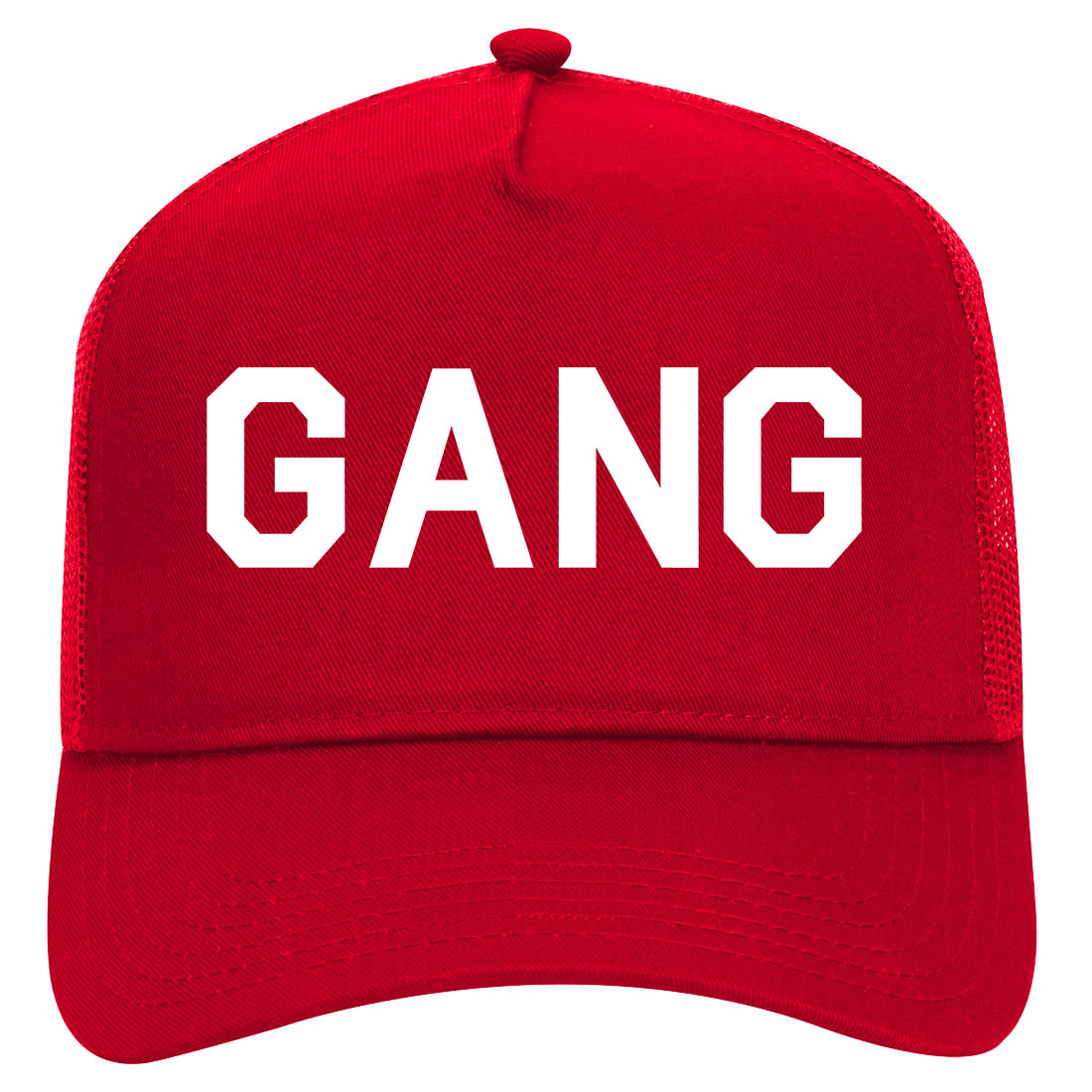 Gang Squad Mens Mesh Trucker Hat Red