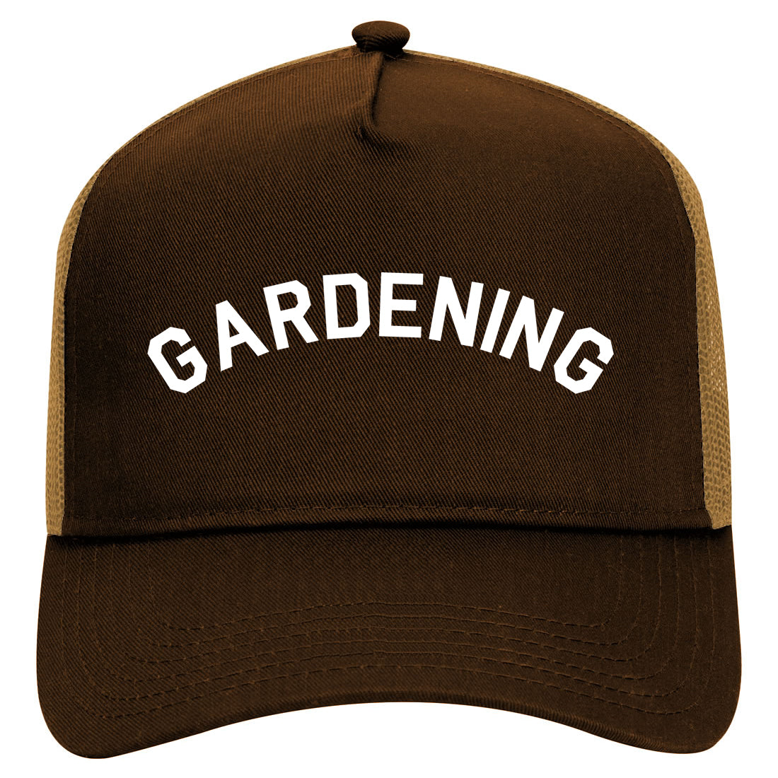 Gardening Garden Mens Mesh Trucker Hat Brown