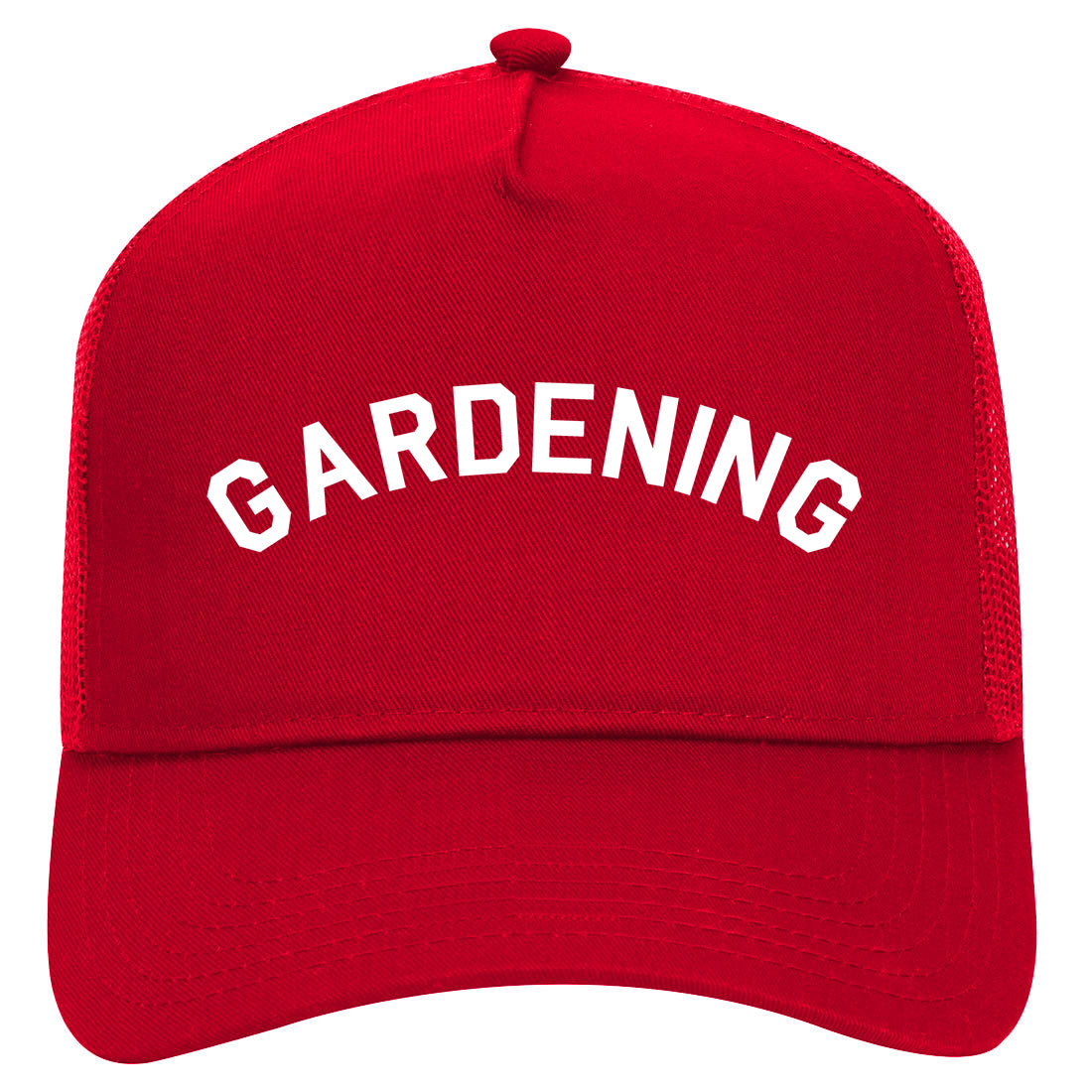 Gardening Garden Mens Mesh Trucker Hat Red