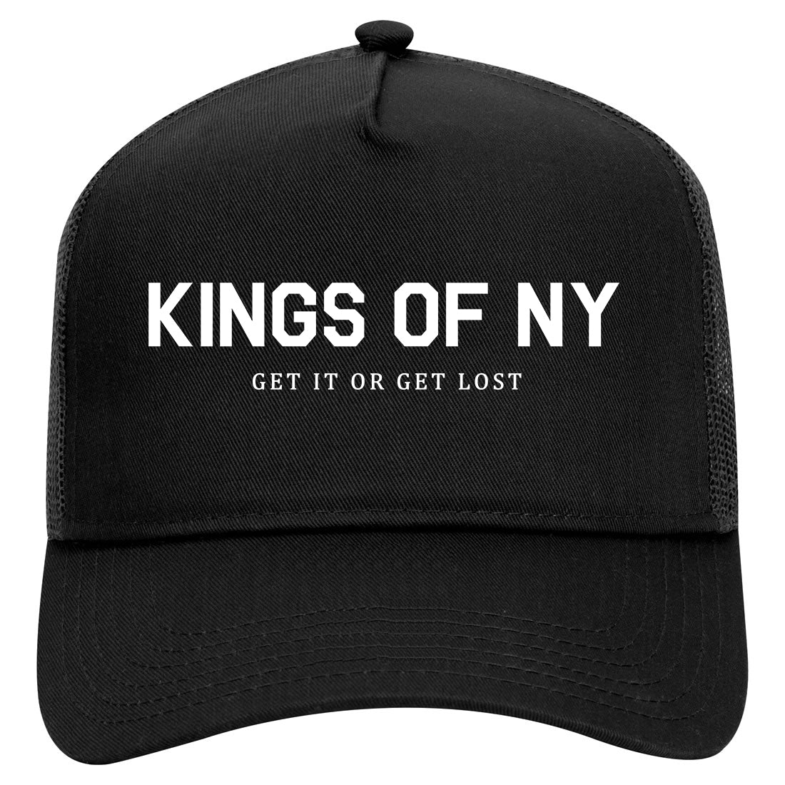 Get It Or Get Lost Mens Mesh Trucker Hat Black