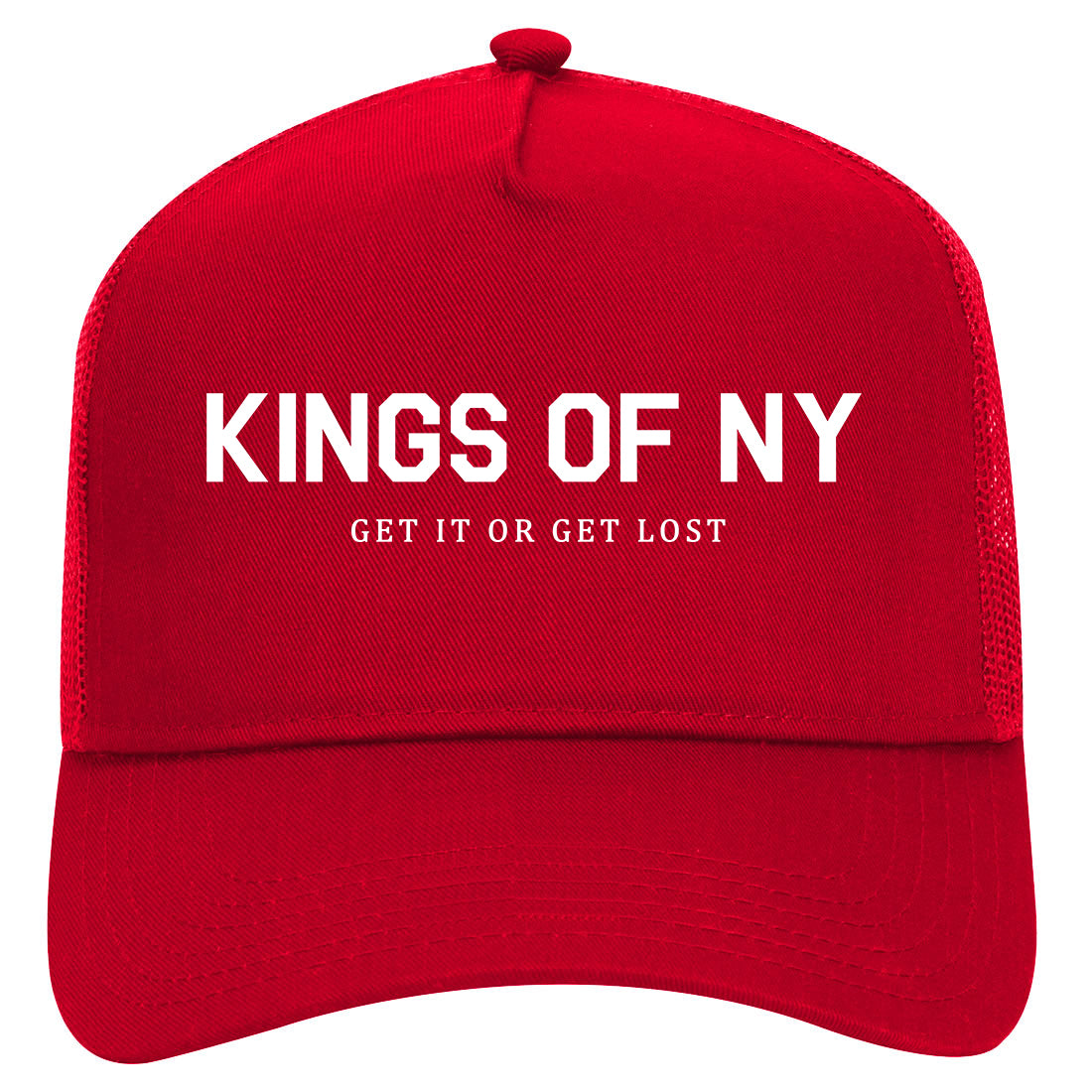 Get It Or Get Lost Mens Mesh Trucker Hat Red