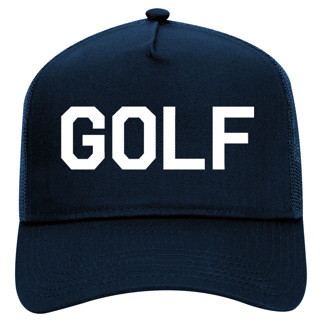Golf Sport Mens Mesh Trucker Hat Navy Blue
