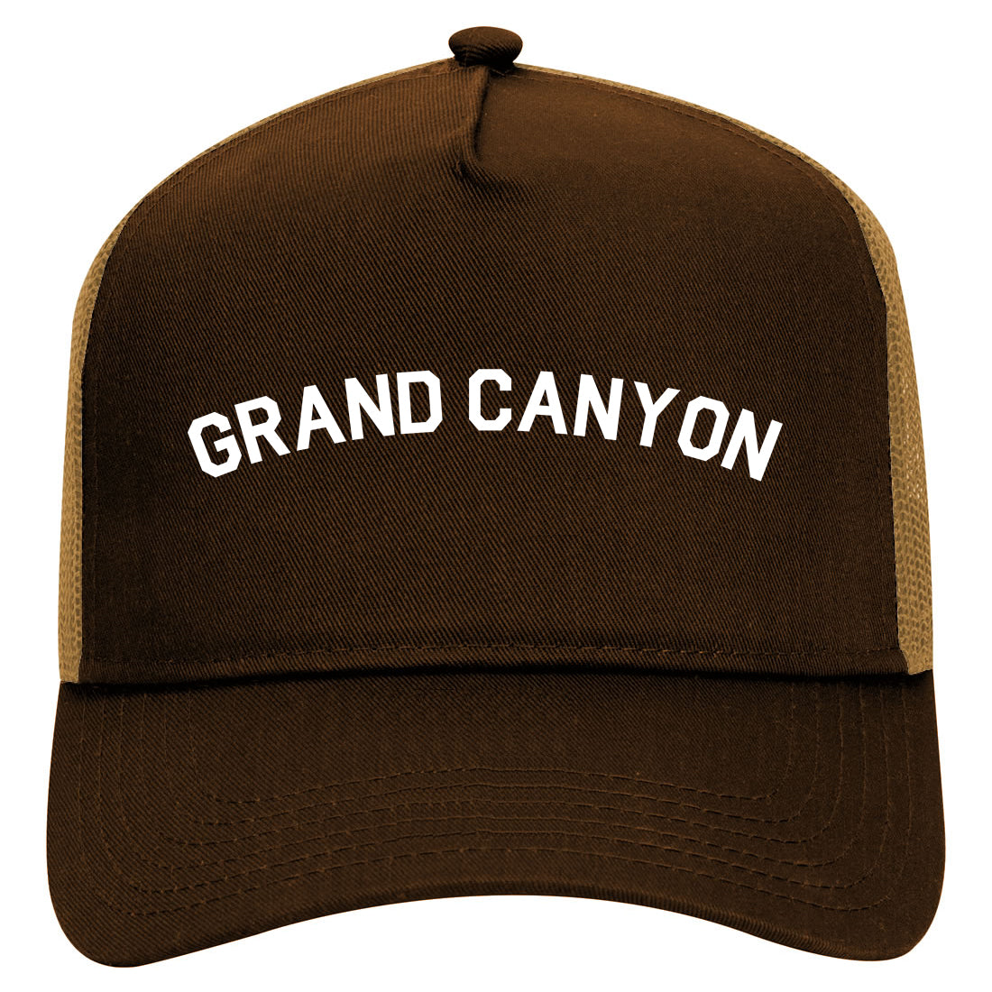 Grand Canyon Mens Mesh Trucker Hat Brown