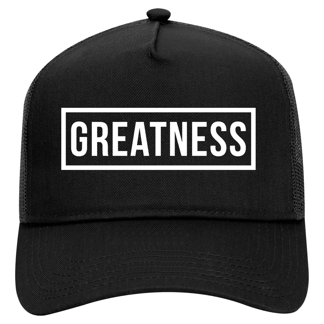 Greatness Box Mens Mesh Trucker Hat Black