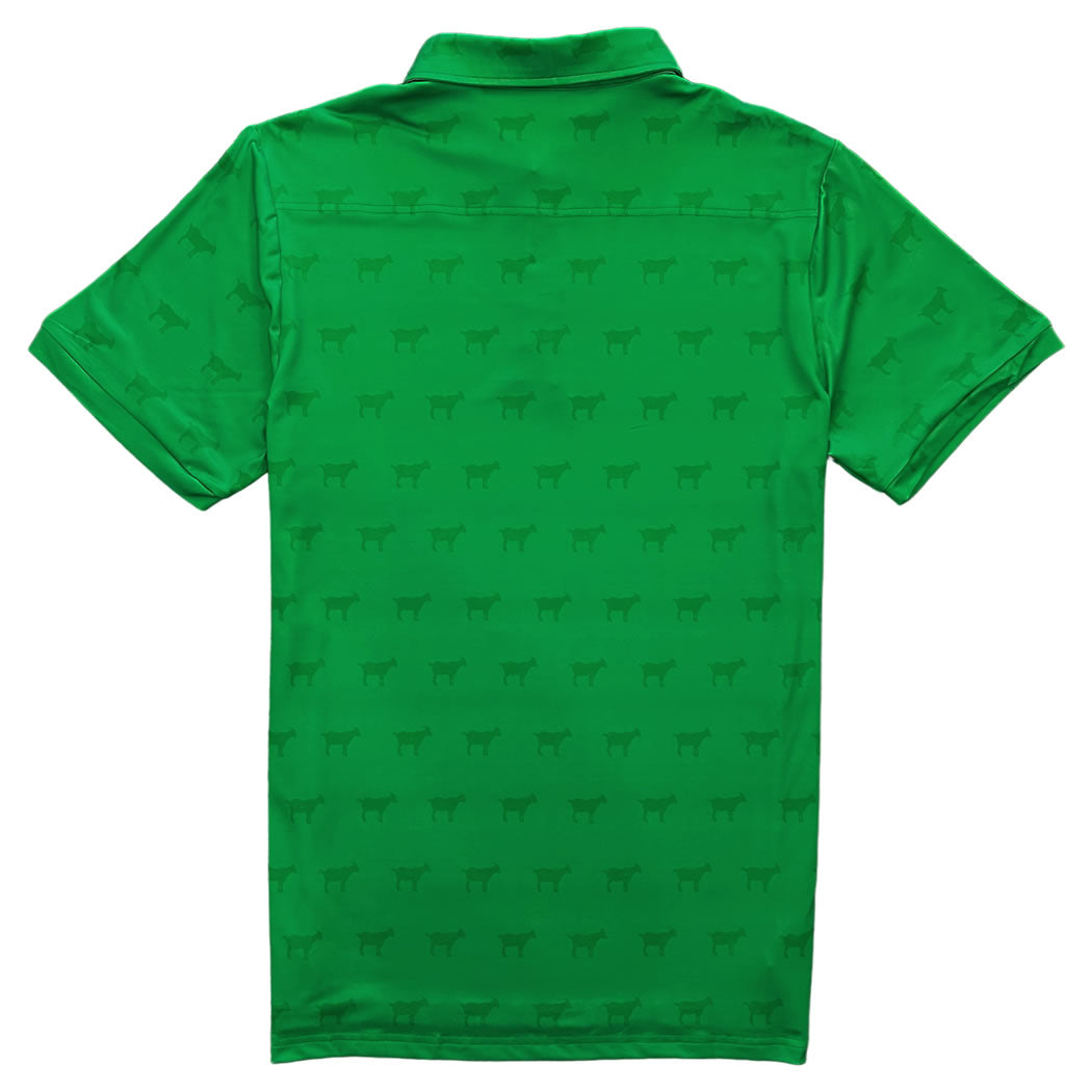 Green GOAT Men's Short Sleeve Polo Golf Shirt