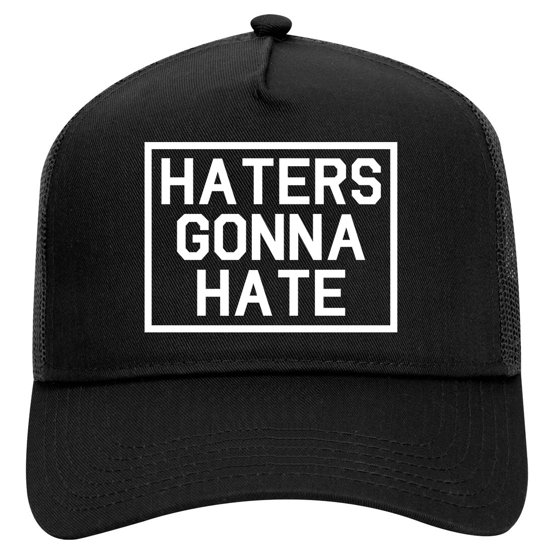 Haters Gonna Hate Mens Mesh Trucker Hat Black