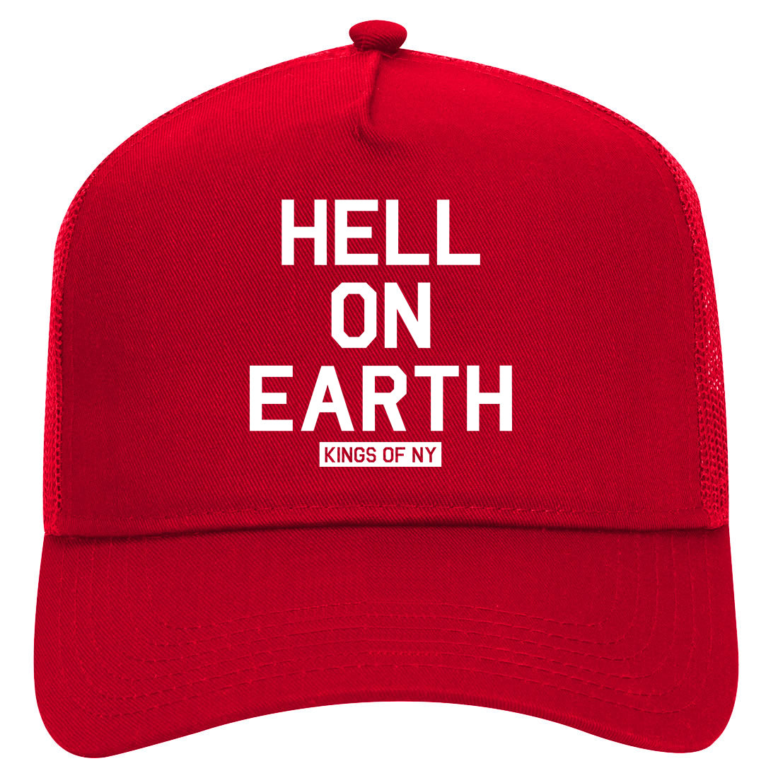 Hell On Earth Mobb Mens Mesh Trucker Hat Red