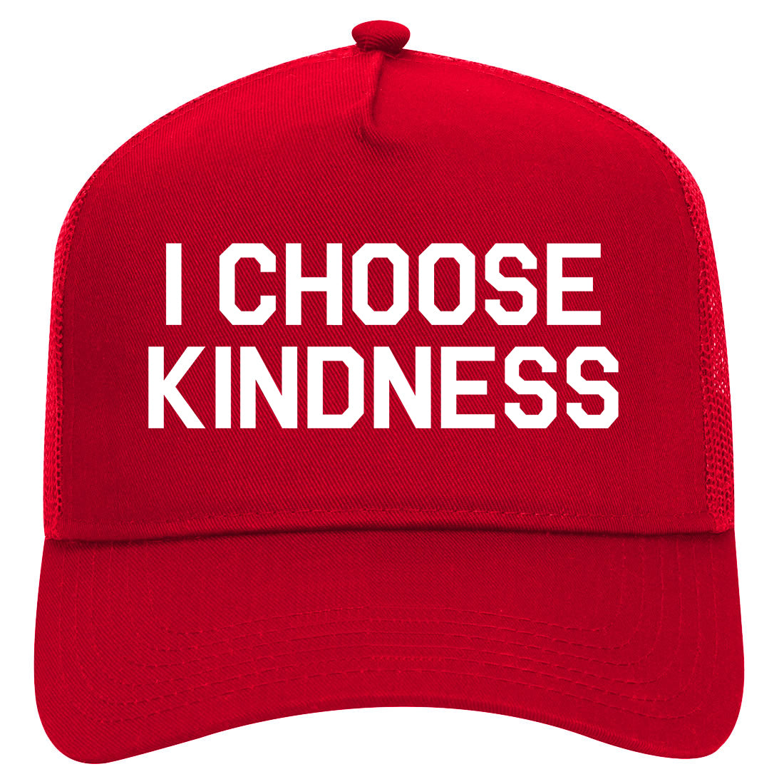I Choose Kindness Anti Bullying Mens Mesh Trucker Hat Red