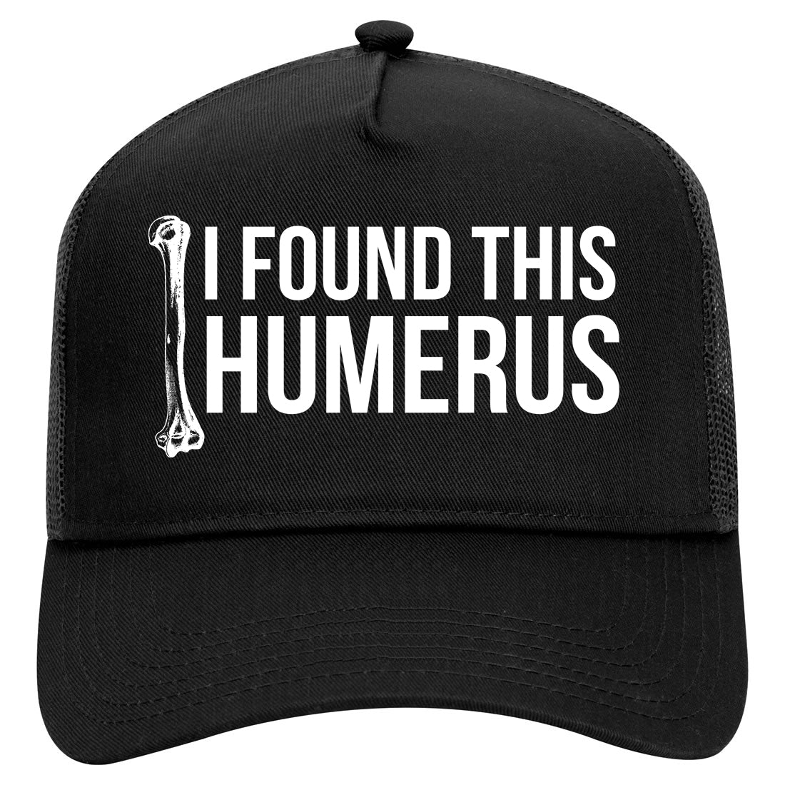 I Found This Humerus Funny Dad Joke Mens Mesh Trucker Hat Black