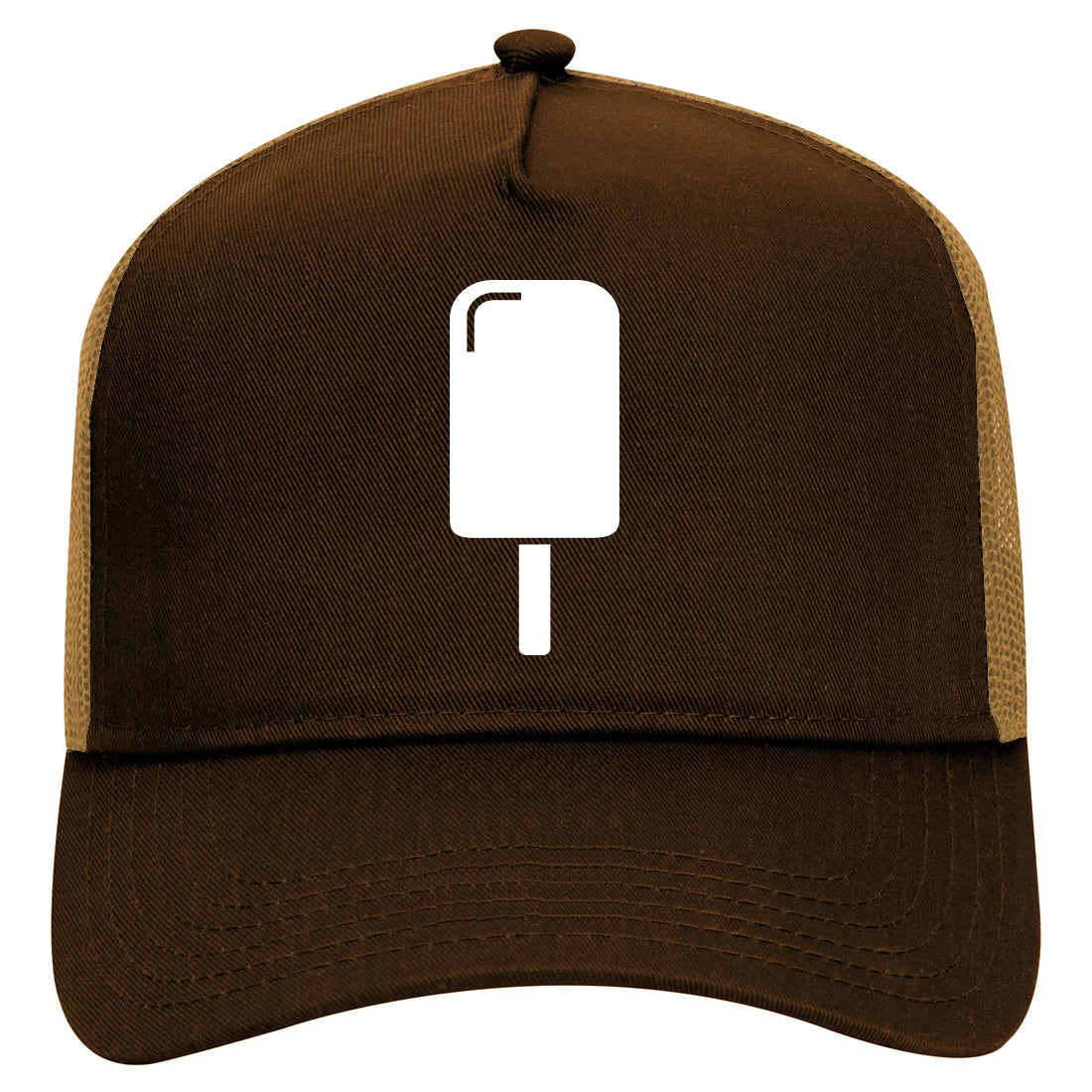 Ice Cream Bar Mens Mesh Trucker Hat Brown