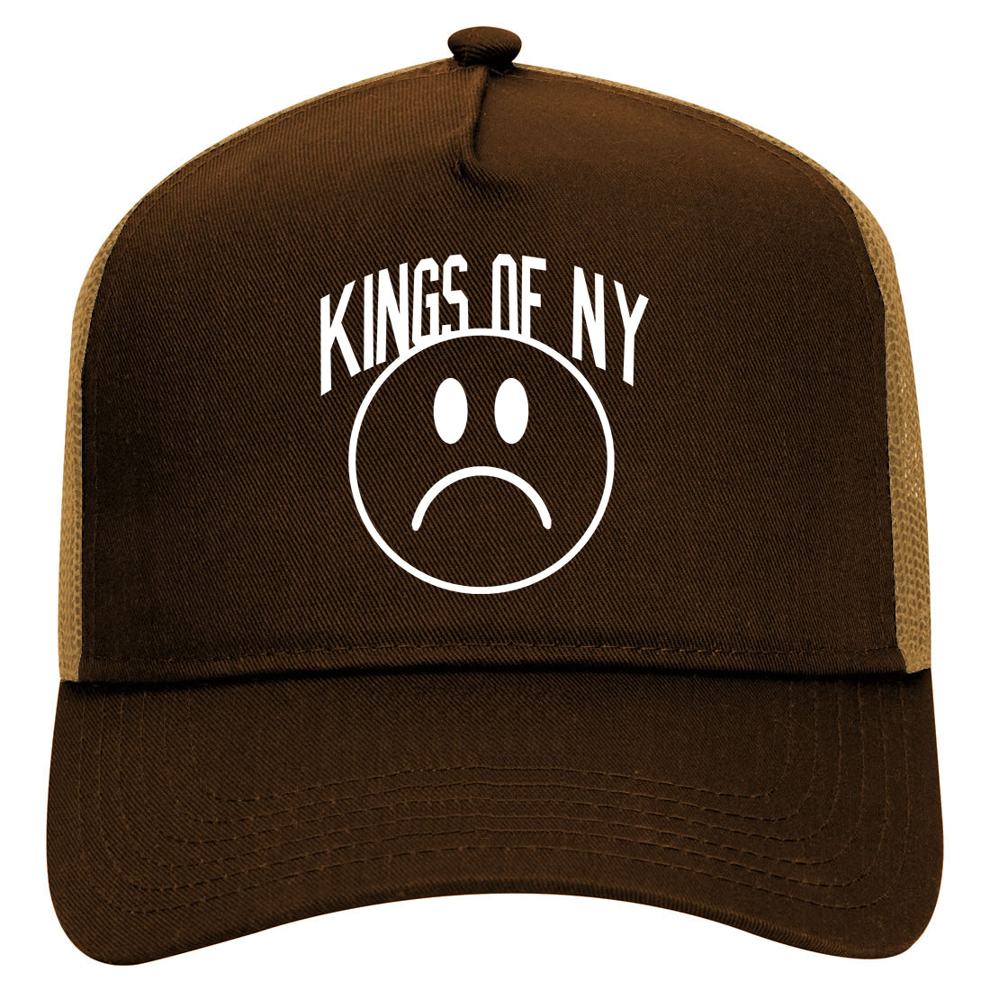 Im Upset Sad Face Mens Mesh Trucker Hat Brown