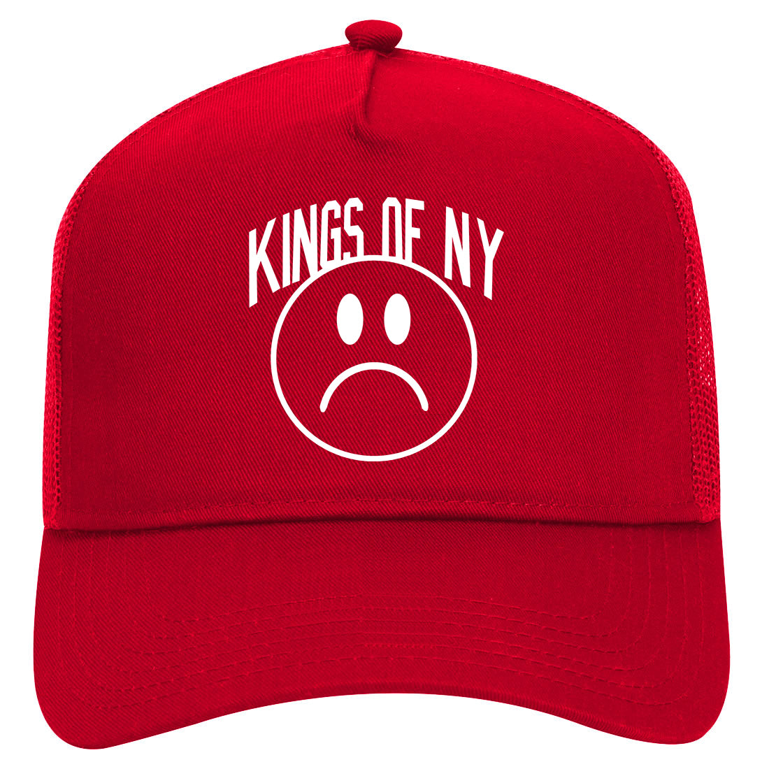 Im Upset Sad Face Mens Mesh Trucker Hat Red