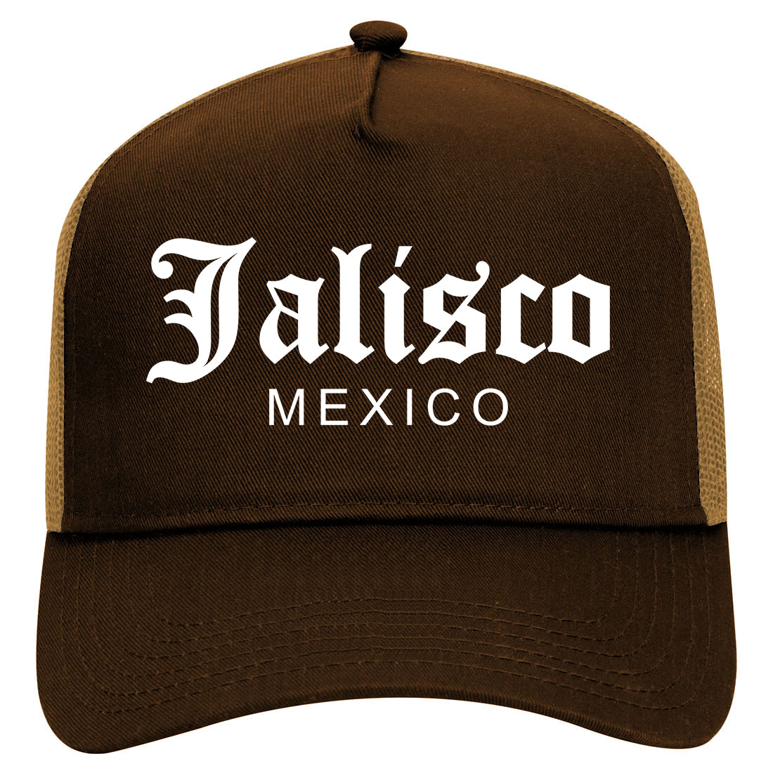 Jalisco Mexico Mens Mesh Trucker Hat Brown
