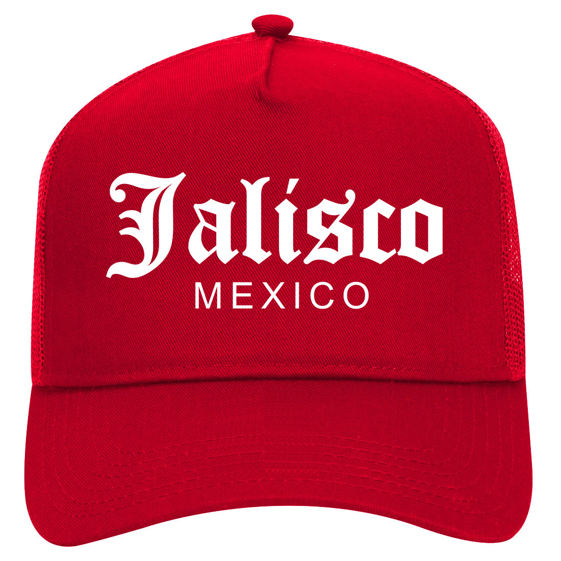 Jalisco Mexico Mens Mesh Trucker Hat Red