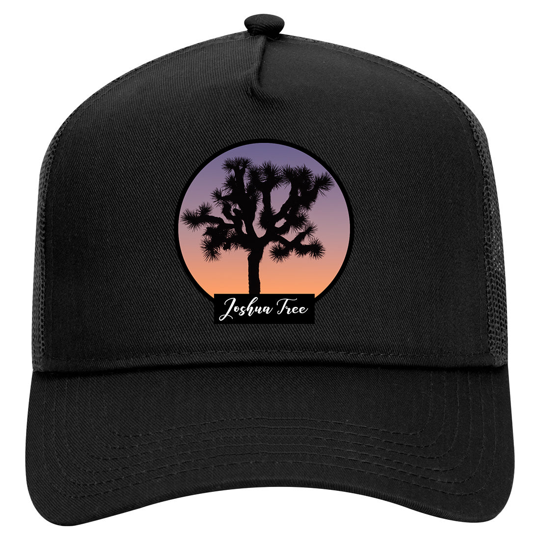 Joshua Tree Mens Mesh Trucker Hat Black