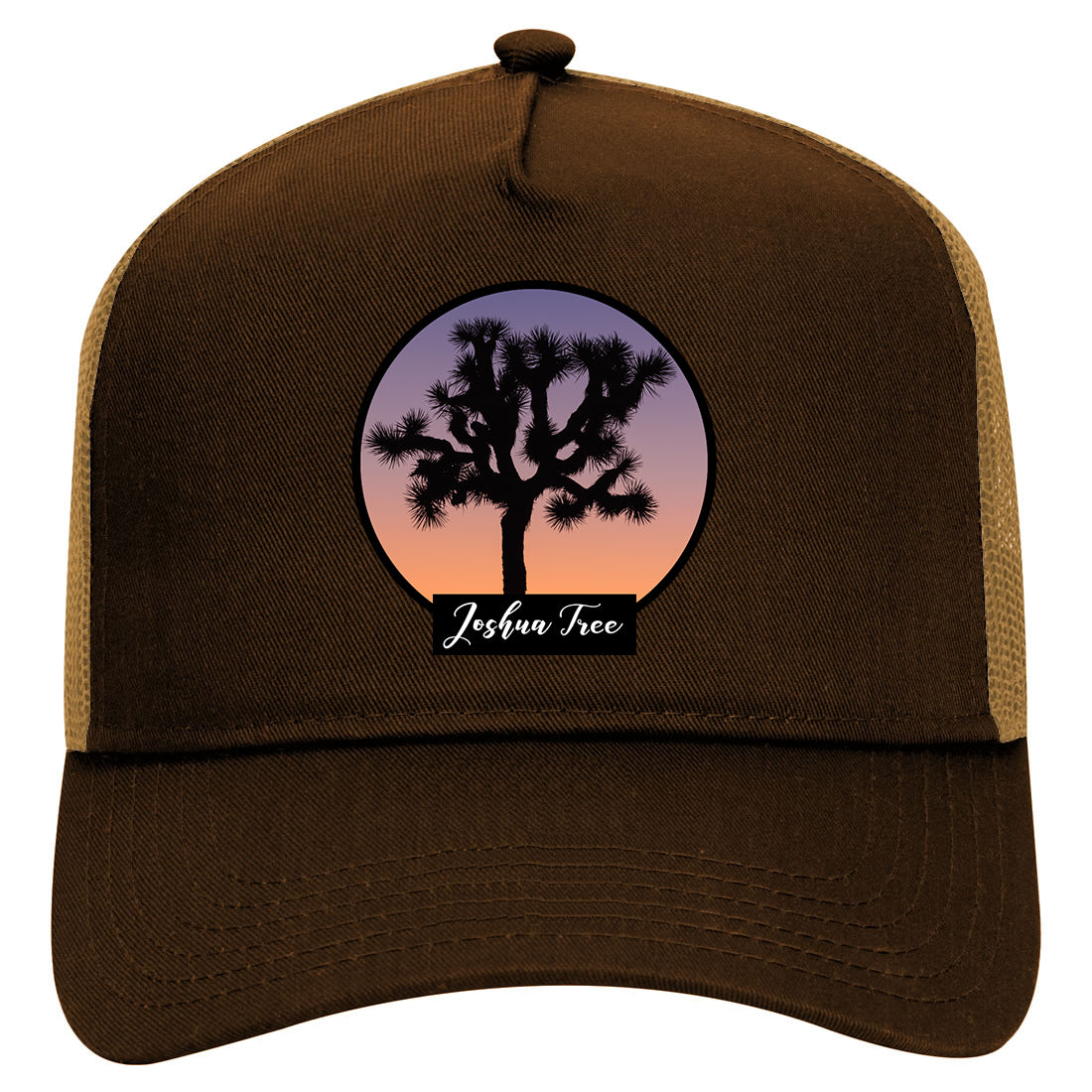 Joshua Tree Mens Mesh Trucker Hat Brown