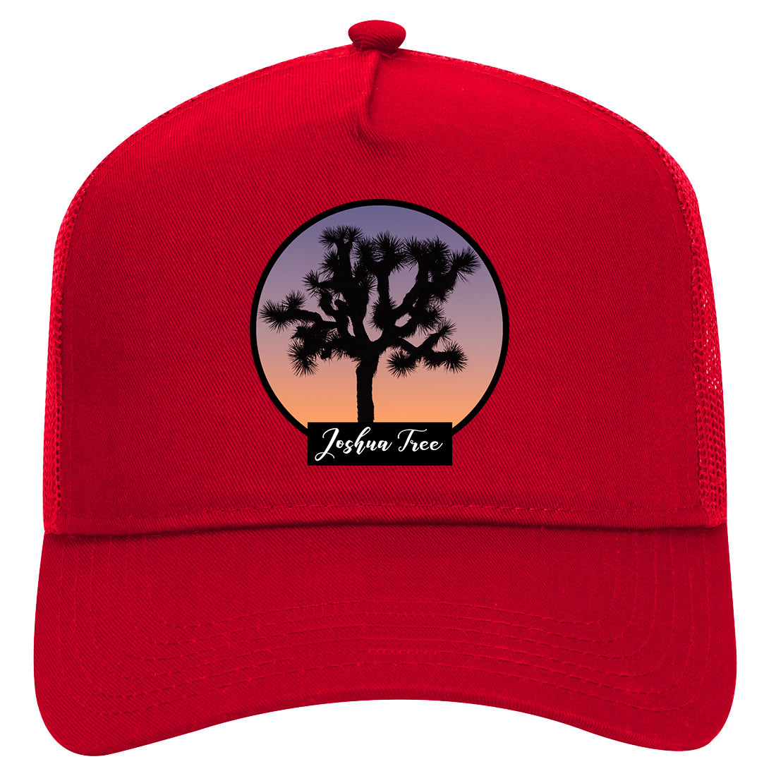 Joshua Tree Mens Mesh Trucker Hat Red