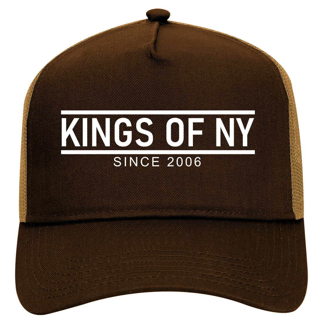 KINGS OF NY City Lines 2006 Mens Mesh Trucker Hat Brown