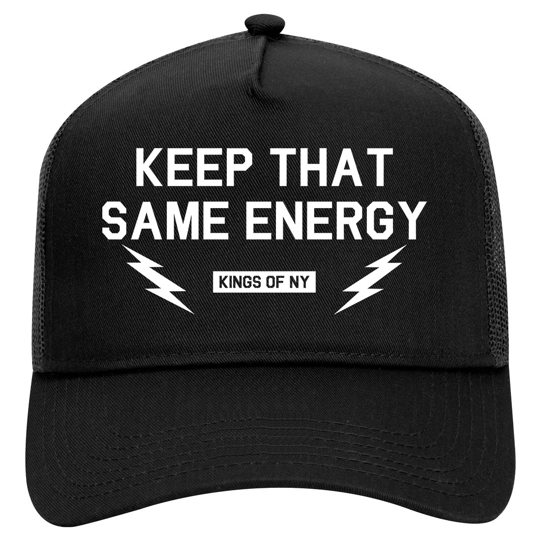 Keep That Same Energy Mens Mesh Trucker Hat Black