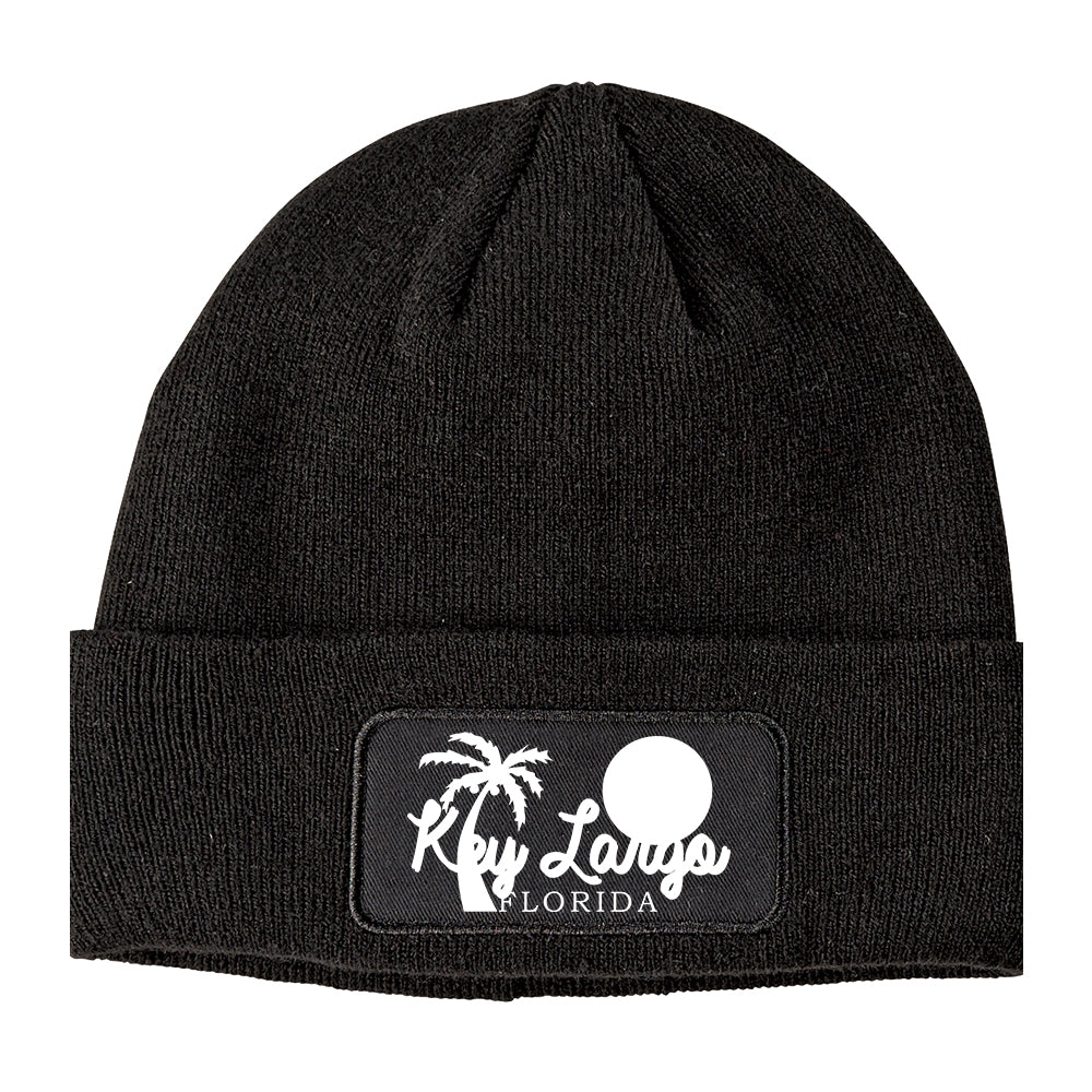 Key Largo Florida Souvenir Winter Knit Adult Beanie Hat Black
