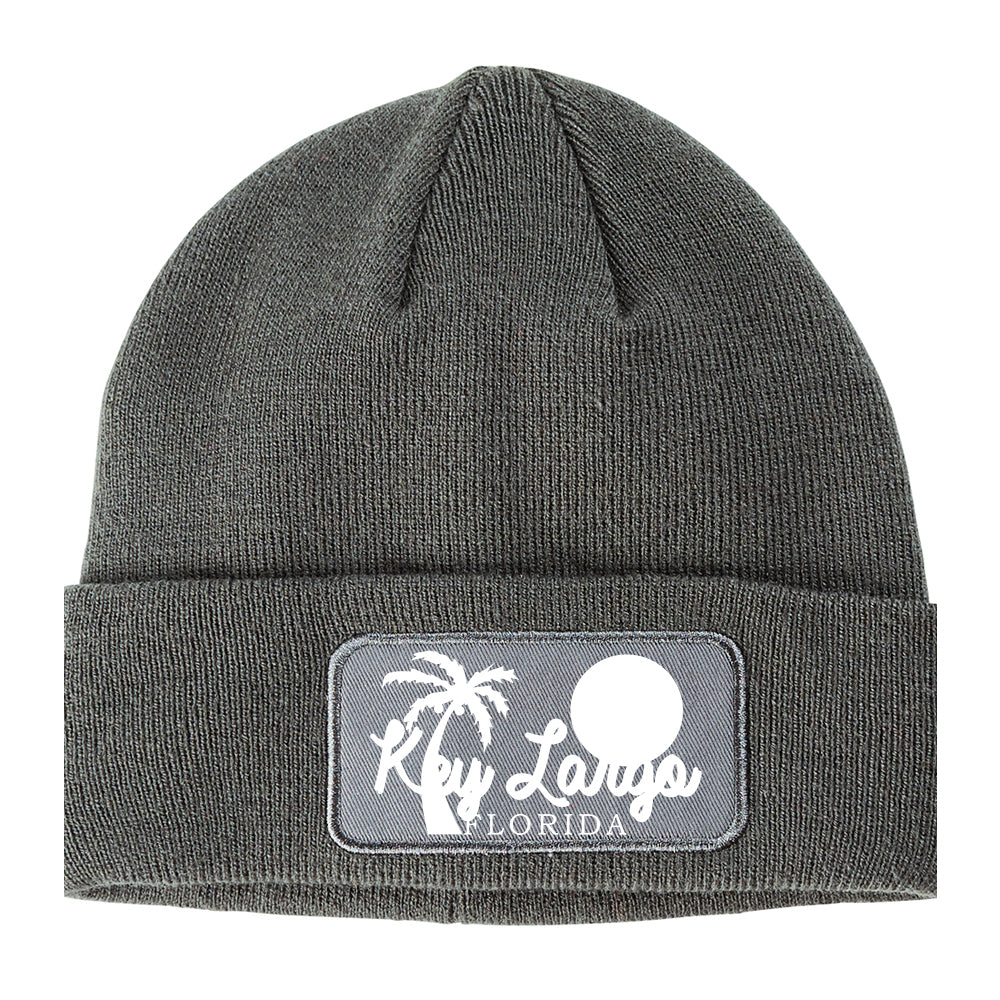 Key Largo Florida Souvenir Winter Knit Adult Beanie Hat Grey